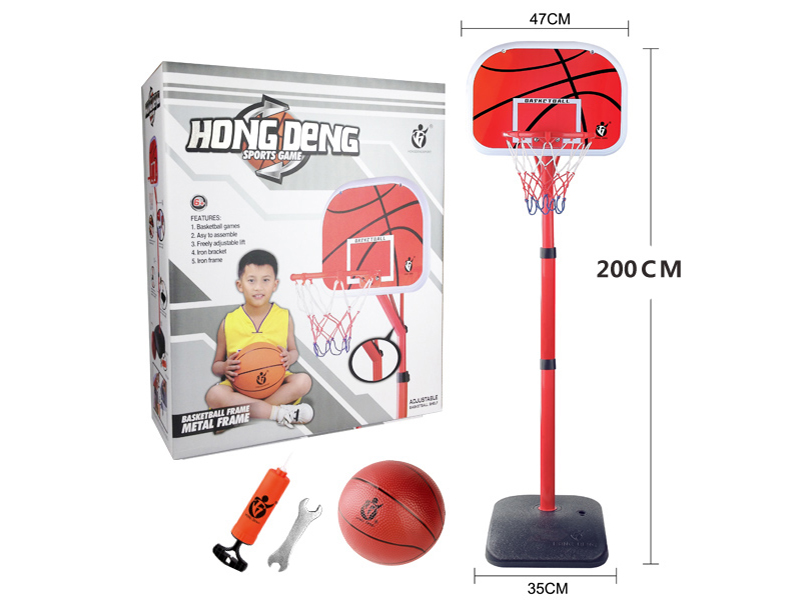 2m Adjustable Lift Basketball Stand(Iron Frame,Iron Pole)Enhanced Version