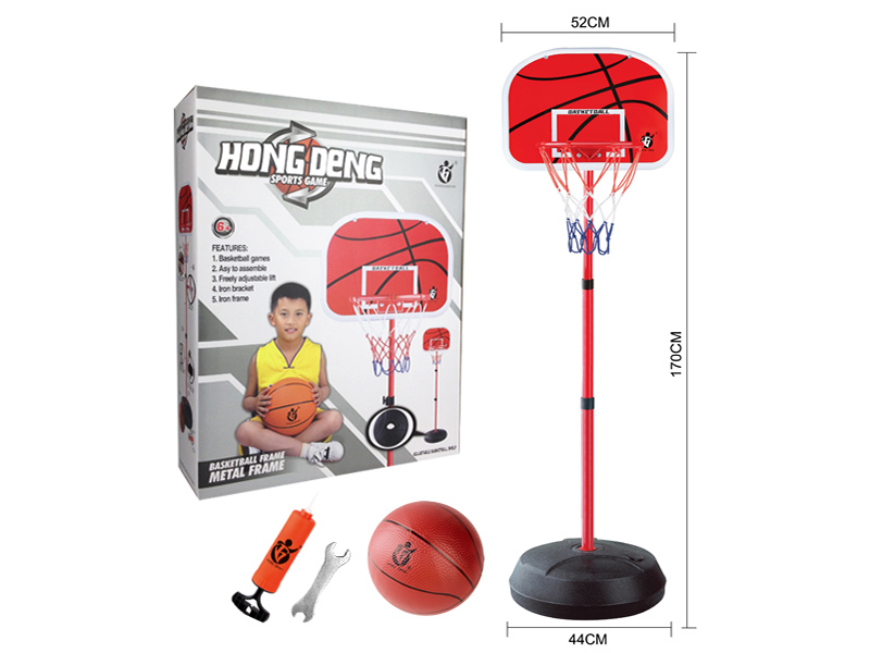 1.7m Adjustable Lift Basketball Stand(Iron Frame,Iron Pole)