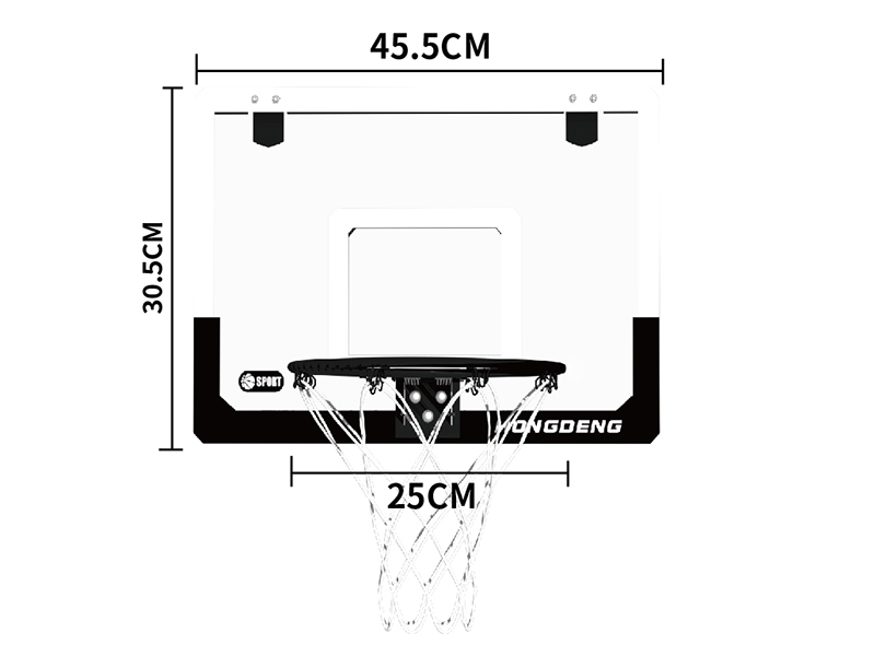 Small Size Transparent Dunk Solid Basketball Hoop Wall Mounted Basketball Board