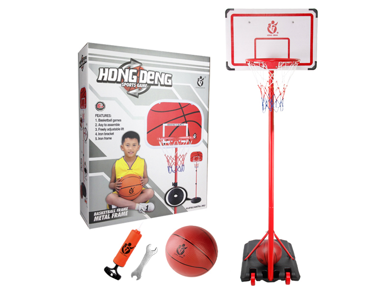 2.3m Adult Version Adjustable Lift Basketball Stand With 25cm Ball(Iron Hoop,Iron Pole)