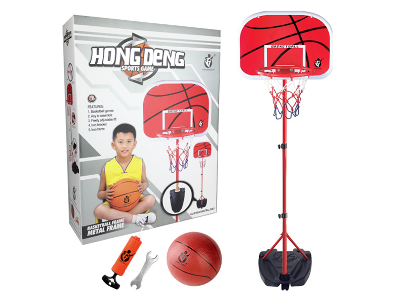 2m Adjustable Height Basketball Stand(Triangular Bracket,Universal Wheel,Iron Frame,Iron Pole)