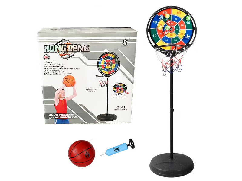 1.7m Fabric Target/Basketball Stand 2 In 1(With 8 Sticky Balls)