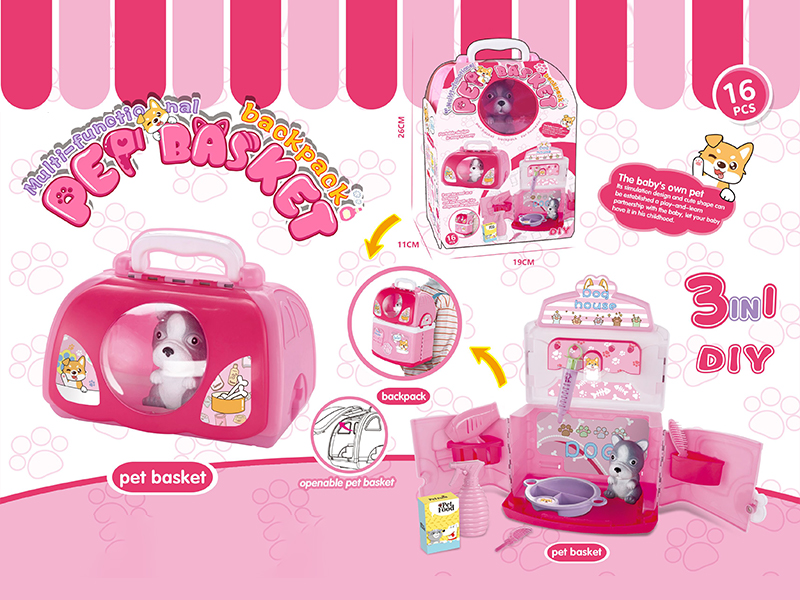 Multifunctional Pet Basket Backpack 16PCS