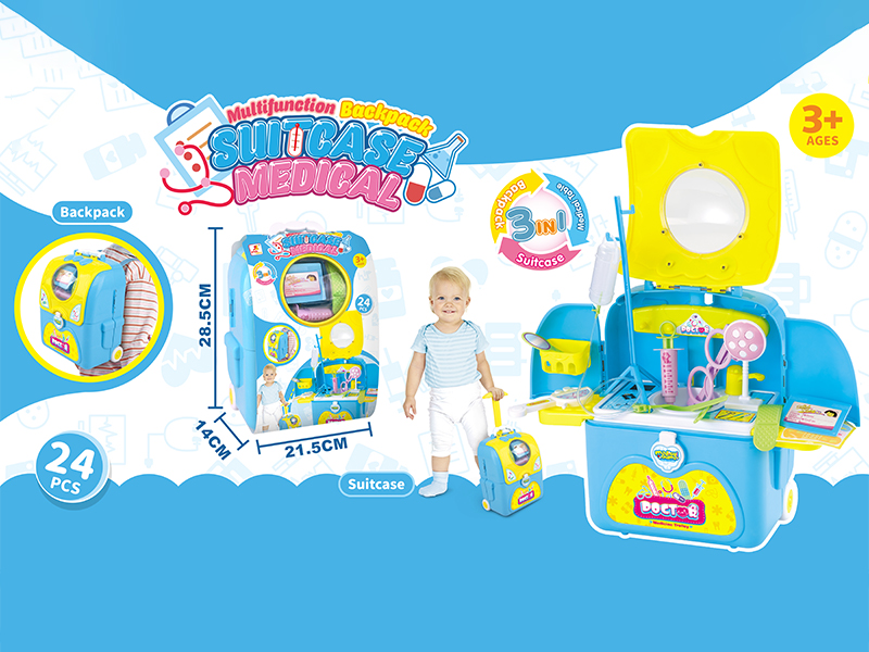 Multifunctional Backpack Doctor Suitcase 24Pcs