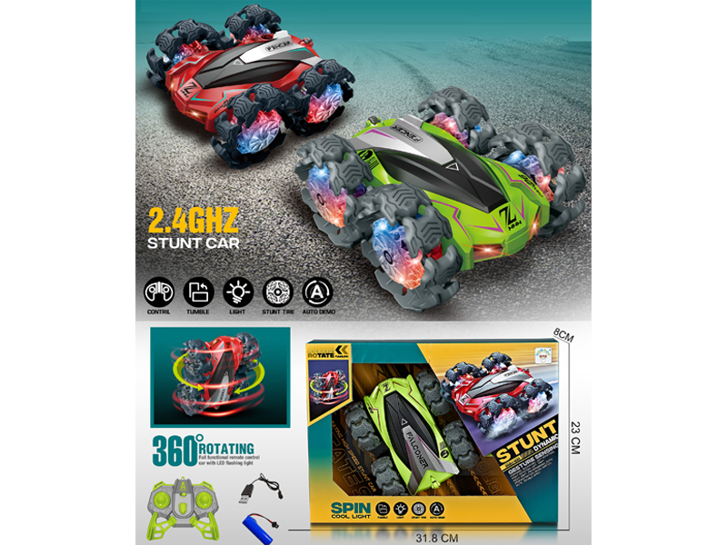 1:20 2.4G 7Ch R/C Explosive Wheel Double-Sided Stunt Vehicle