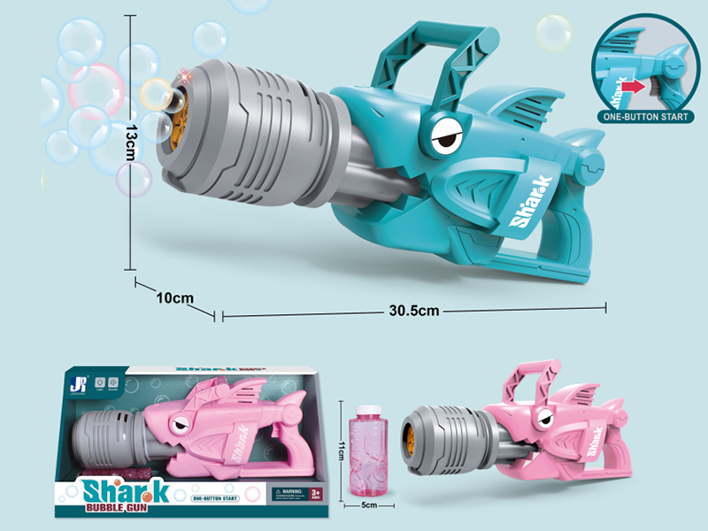 B/O Shark Bubble Gun With Light And Music