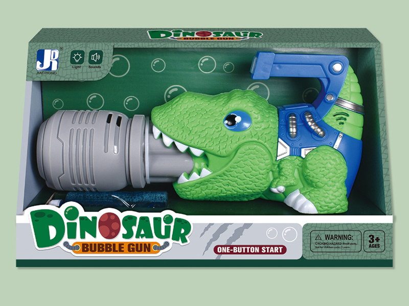 B/O Dinosaur Bubble Gun With Light And Music