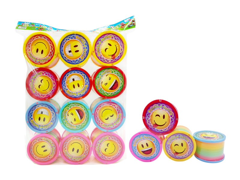 12PCS Smiling Face Cover Rainbow Circle