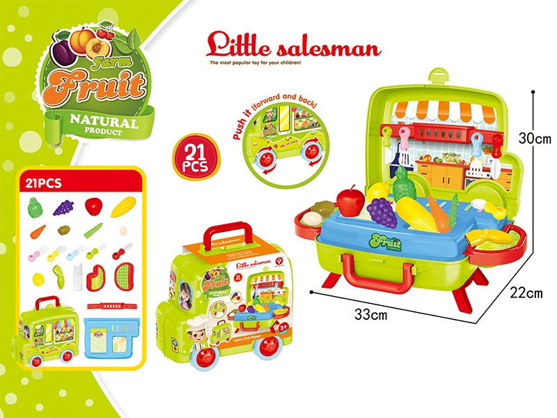 21PCS Fruit Toy Car