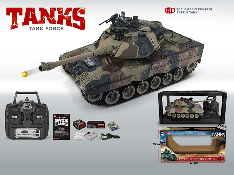 1:18 2.4G 20-Channel Remote Control Tank