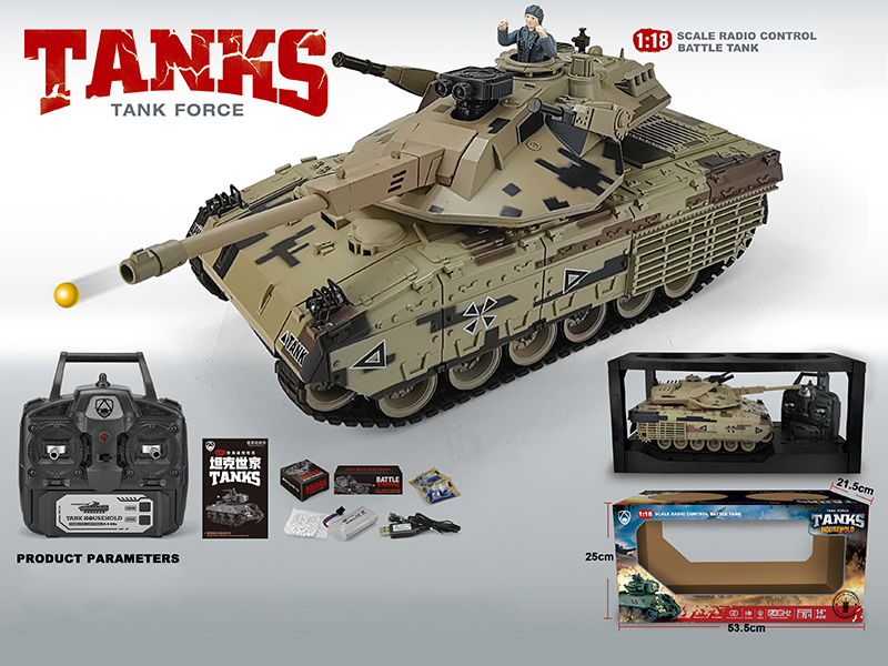 1:18 2.4G 20-Channel Remote Control Tank