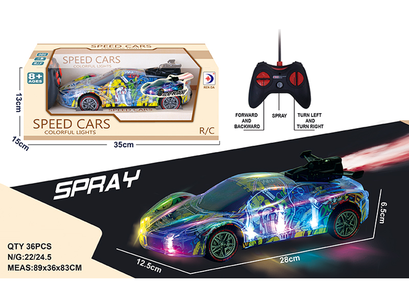 R/C 5Ch Spray Graffiti Car With Light And Music