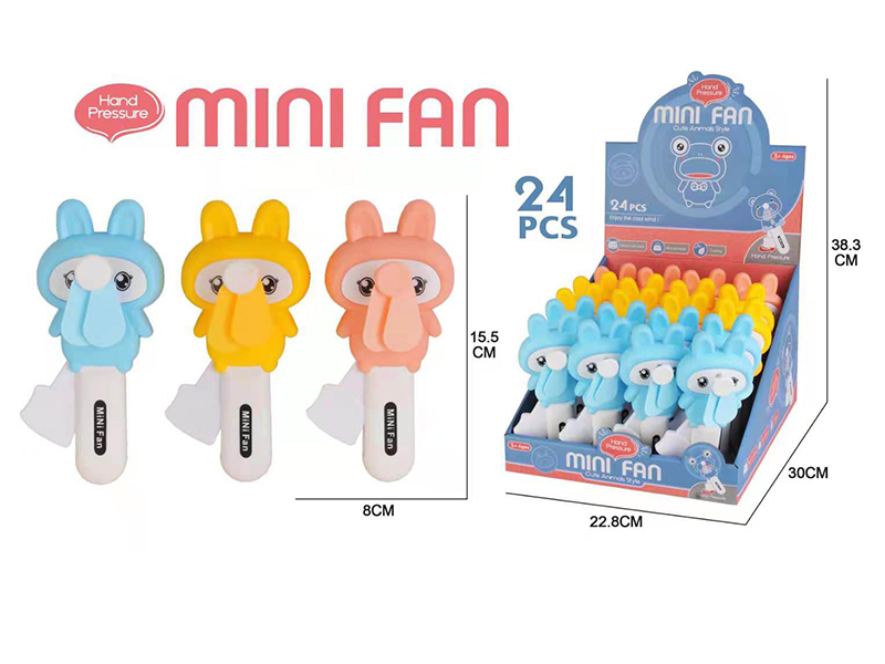 Rabbit Hand Pressure Fan 24pcs