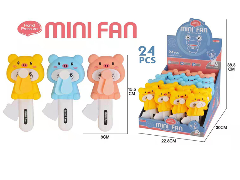 Pig Hand Pressure Fan 24pcs