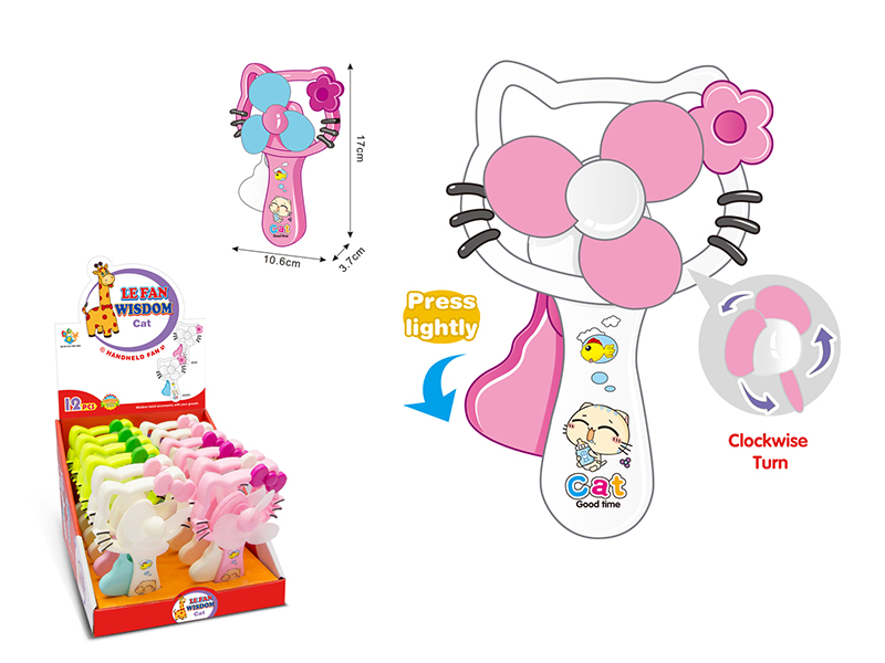 Cat Hand Pressure Fan 12pcs