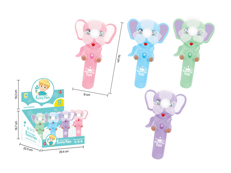 12Pcs Elephant Spray Hand Pressure Fan