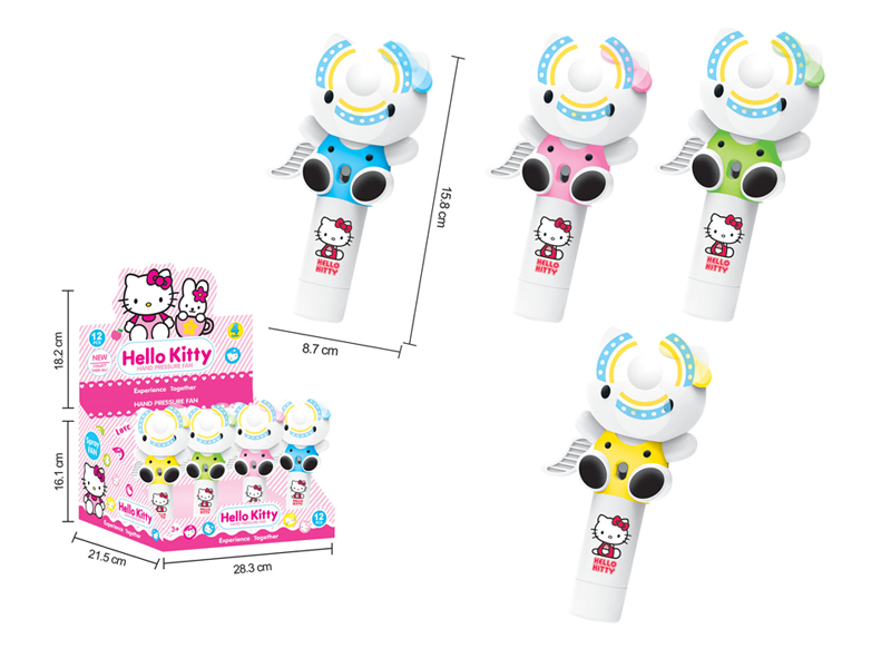 12Pcs Kt Cat Spray Hand Pressure Fan