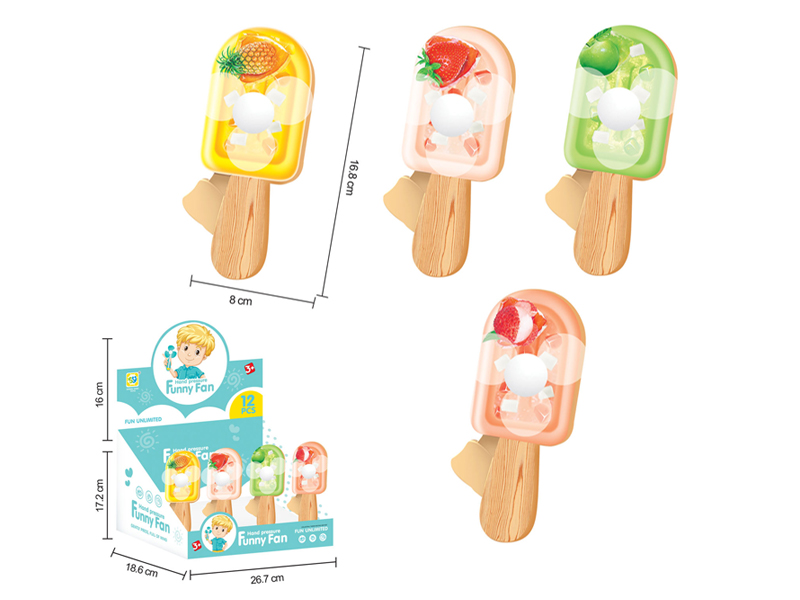 12Pcs Fruit Popsicle Fan