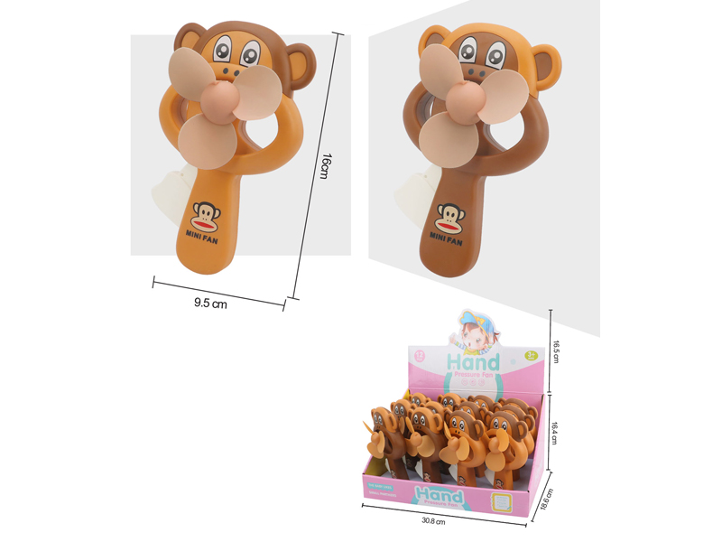 12Pcs Monkey Pressure Fan