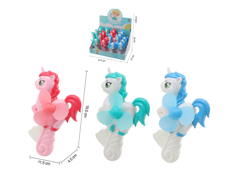 12Pcs Unicorn Fan