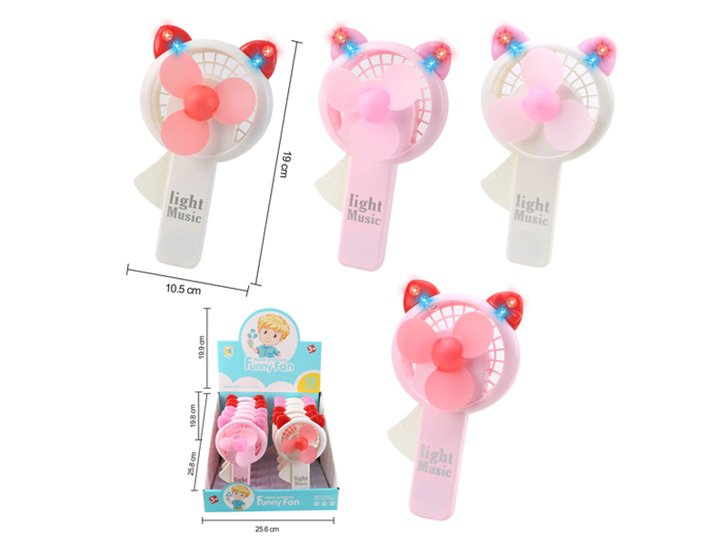 12Pcs Kt Fan With Light And Music