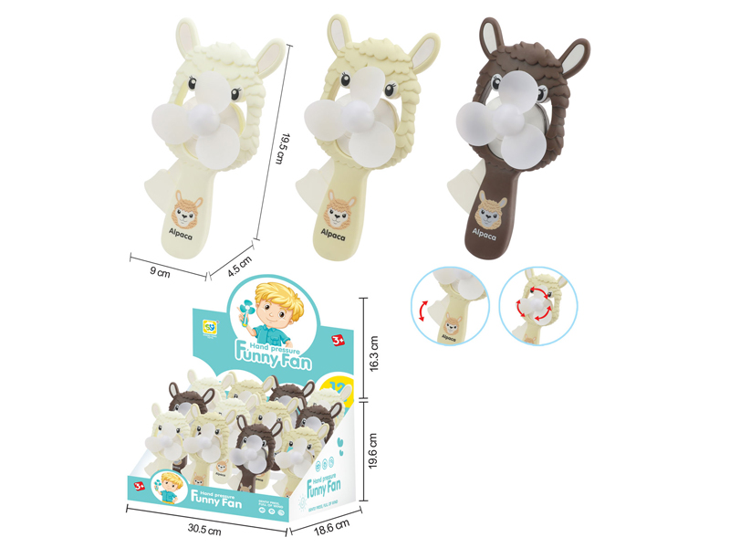 12Pcs Alpaca Hand Pressure Fan