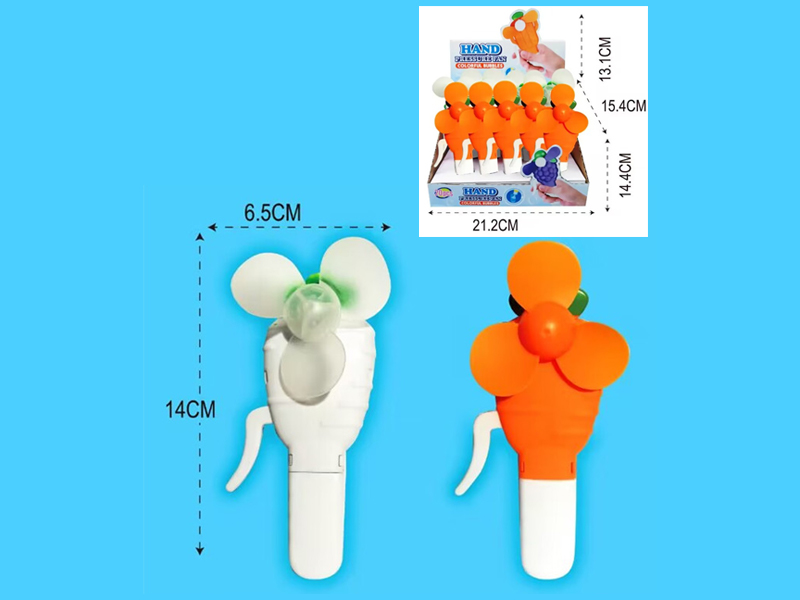 20PCS Carrot Hand Press Fan Toy