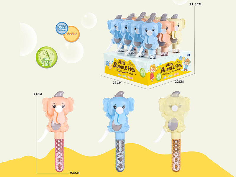 Elephant Bubble Fan 12pcs