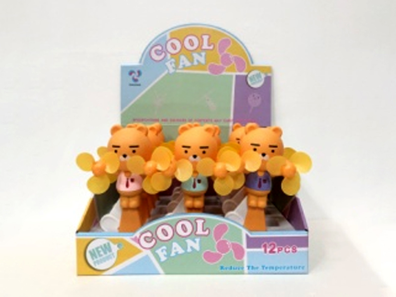 12PCS Yellow Bear Fan