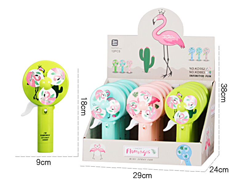Flamingo Spray Hand Pressure Fan 12pcs