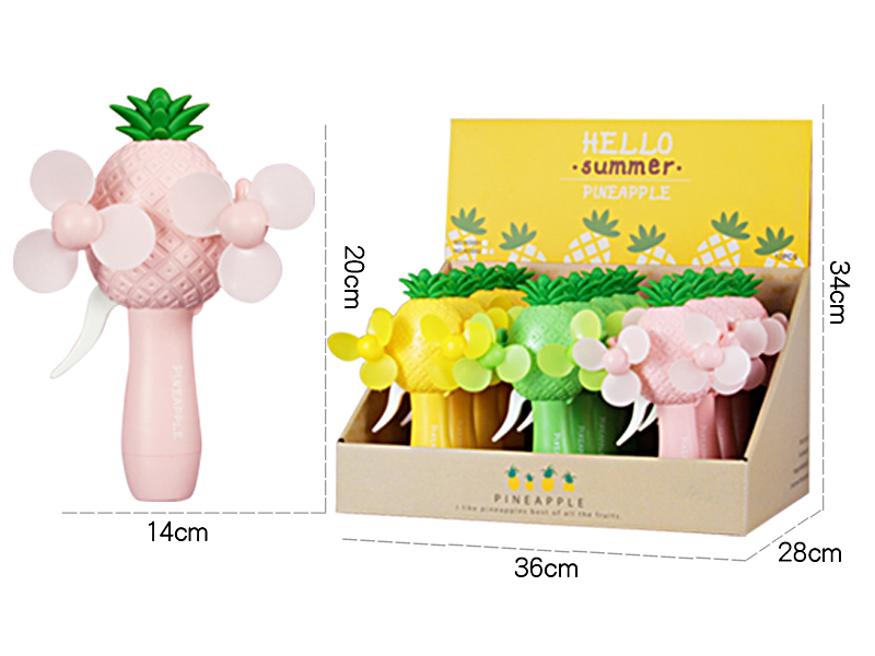 Double-Head Pineapple Handheld Fan 12PCS