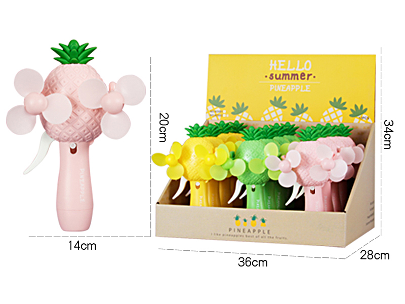 Double-Head Pineapple Spray Handheld Fan 12PCS