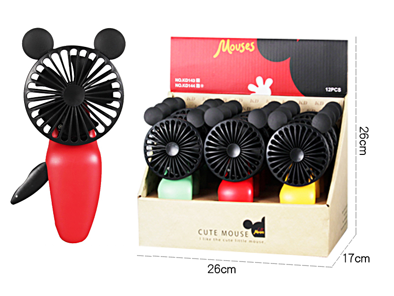 Mickey Hand Pressure Fan 12pcs