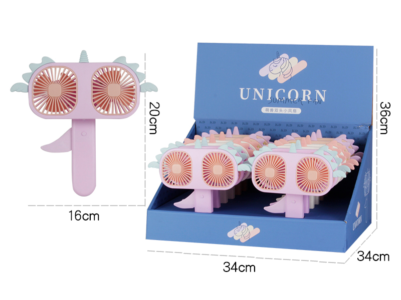 Unicorn Double-Head Handheld Fan 12PCS
