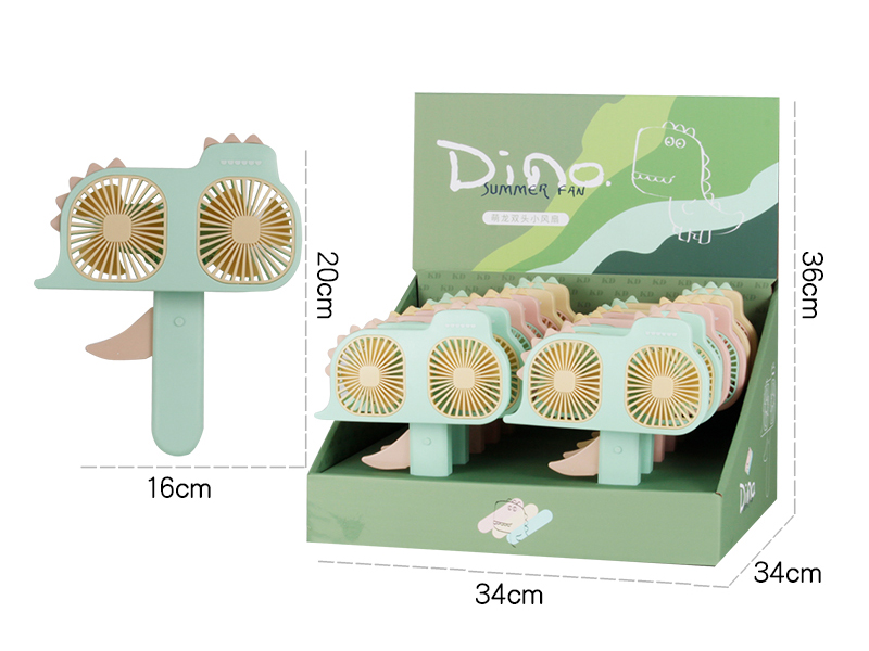 Dinosaur Double-Head Handheld Fan 12PCS