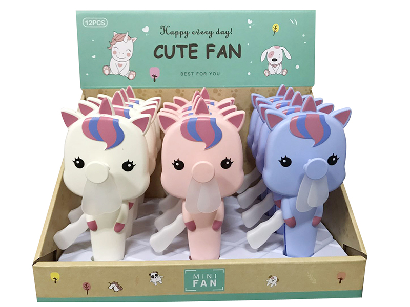 Unicorn Hand Pressure Fan 12PCS