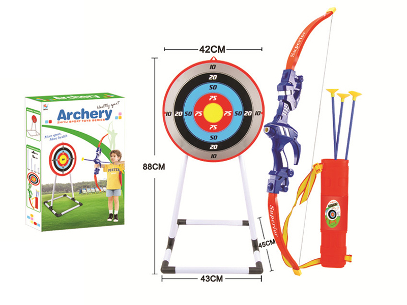 Round Target Bow And Arrow Set