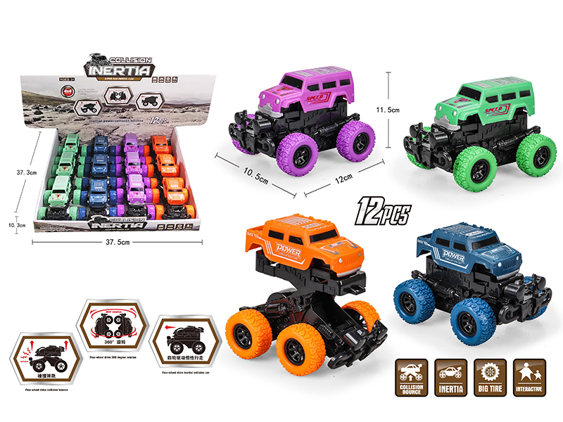 Friction Crash Bounce Off-Road Vehicle(12pcs)