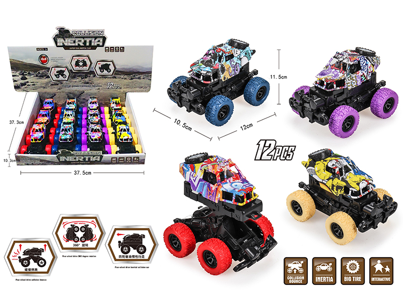 Friction Crash Bounce Off-Road Vehicle(12pcs)