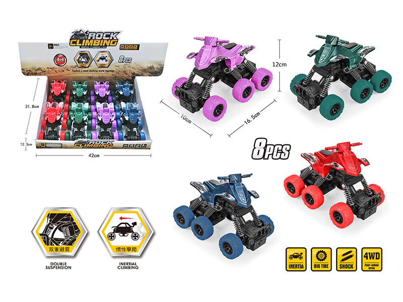 Friction Six Wheel Off-Road Climbing Motorcycle(8pcs)