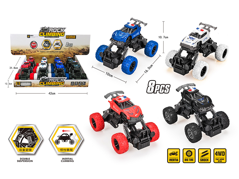 Friction Off-Road Climbing Police Car(8pcs)