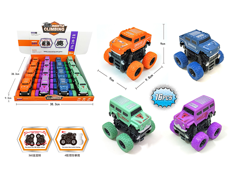 Double Friction Swinging 360° Rotating Stunt Car(16pcs)