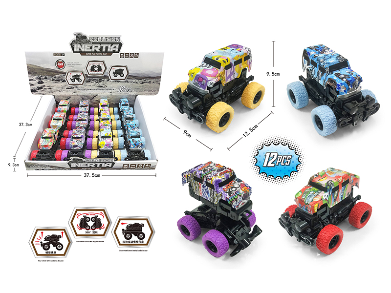 Friction Crash Bounce Off-Road Car(12pcs)