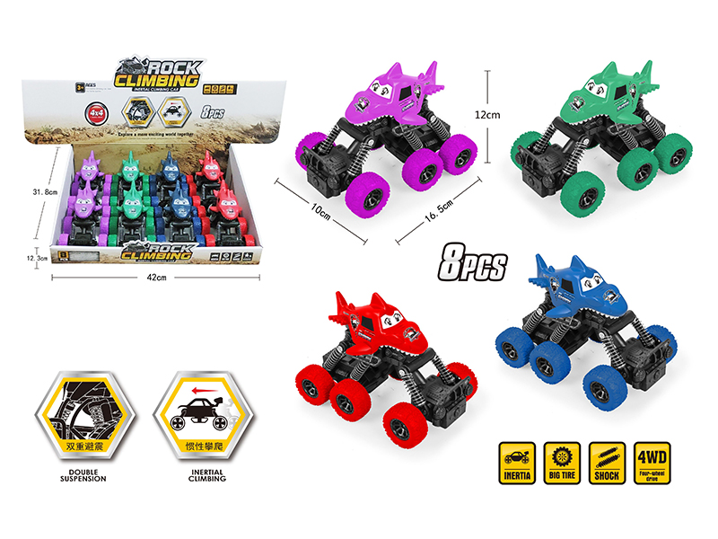 Friction Six Wheel Shark Car(8pcs)
