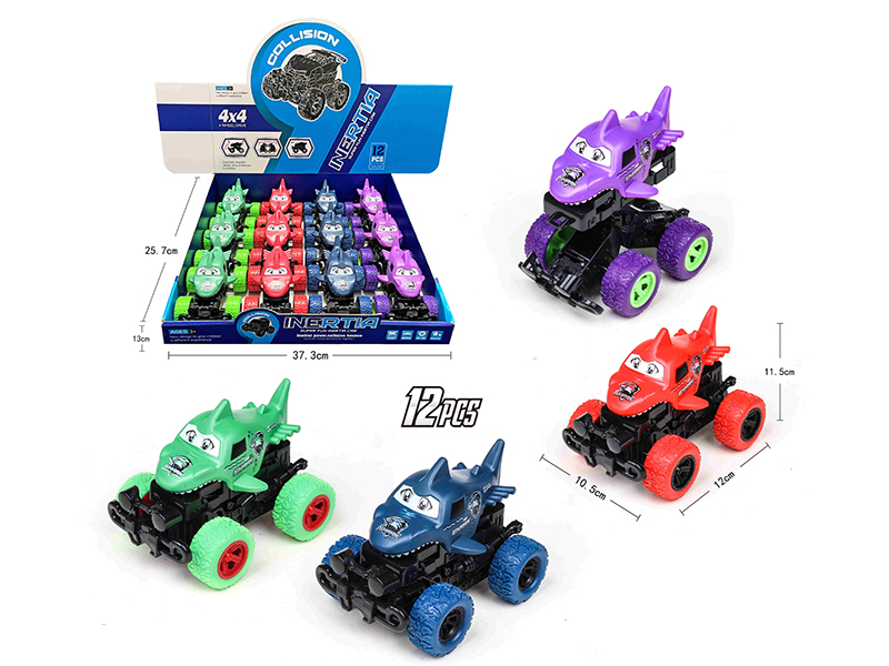 Friction Crash Deformation Shark Car(12pcs)