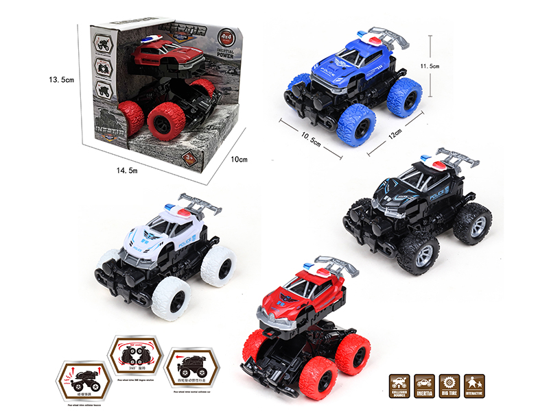 Friction Crash Deformation Police Car