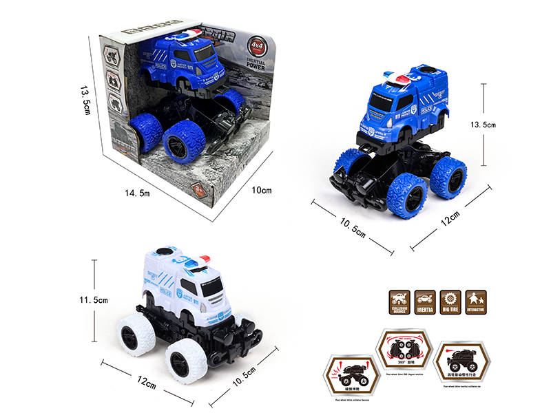 Friction Crash Deformation Police Car