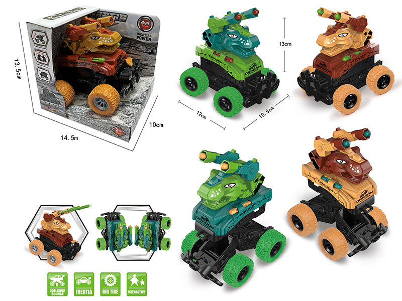 Friction Crash Deformation Dinosaur Missile Ejector Car