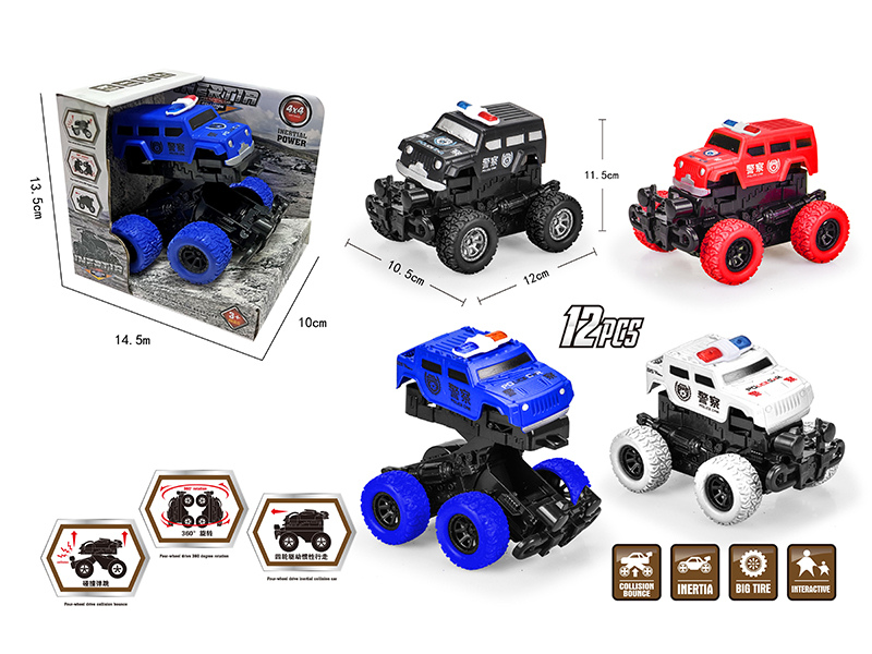 Friction Crash Bounce Deformation Wrangler Police Car