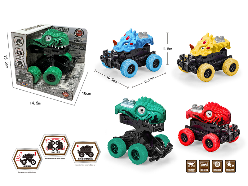 Friction Crash Bounce Deformation Dinosaur Car